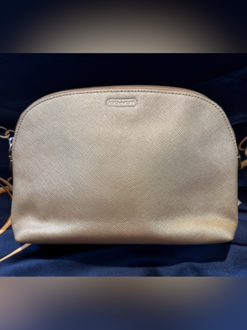 Coach Metallic Gold Cosmetic Pouch
